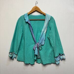 Lee Andersen Open Front Cardigan Blouse Top Shirt Size Small Artsy D062 -30